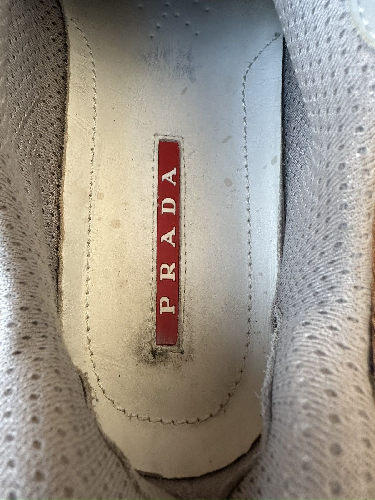 Prada Prada Americas Cup Blue Leather Low Top Sneaks Size US 6 / EU 39 - 20 Thumbnail