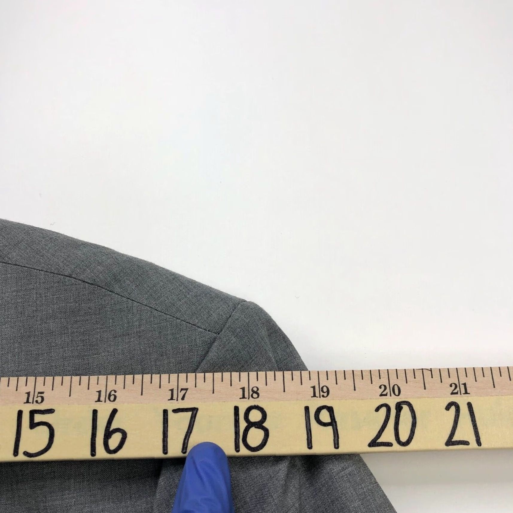 Banana Republic Banana Republic Slim Fit Blazer Jacket Men 44 Gray Polyester Notch Lapel Single-Breasted Four-Button Button Front Dress Sports Coat Size 44R - 6 Thumbnail