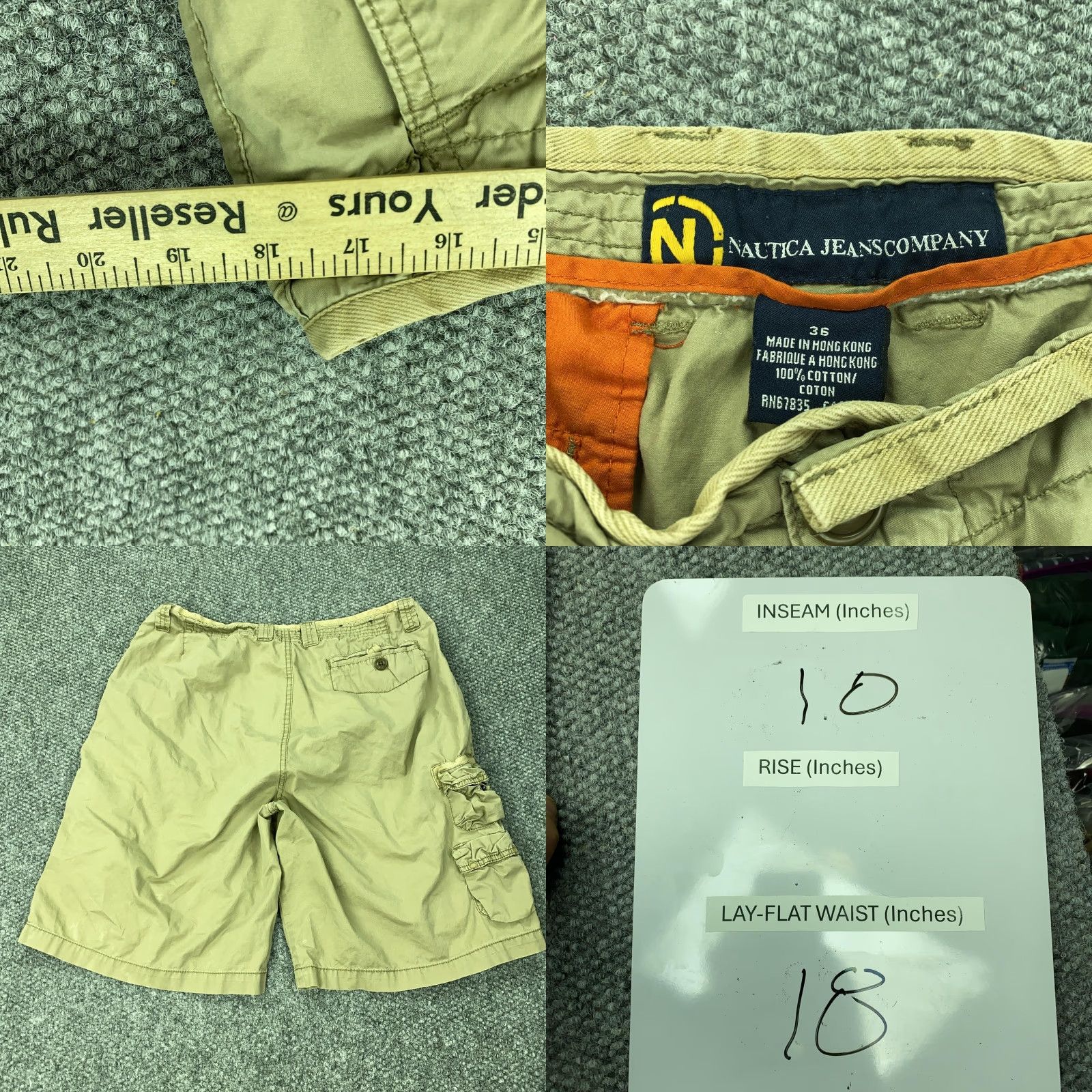 Nautica Nautica Jeans Company Shorts Mens 36 Khaki Cargo Multi Pocket Grunge Skate Y2K Size US 36 / EU 52 - 8 Thumbnail