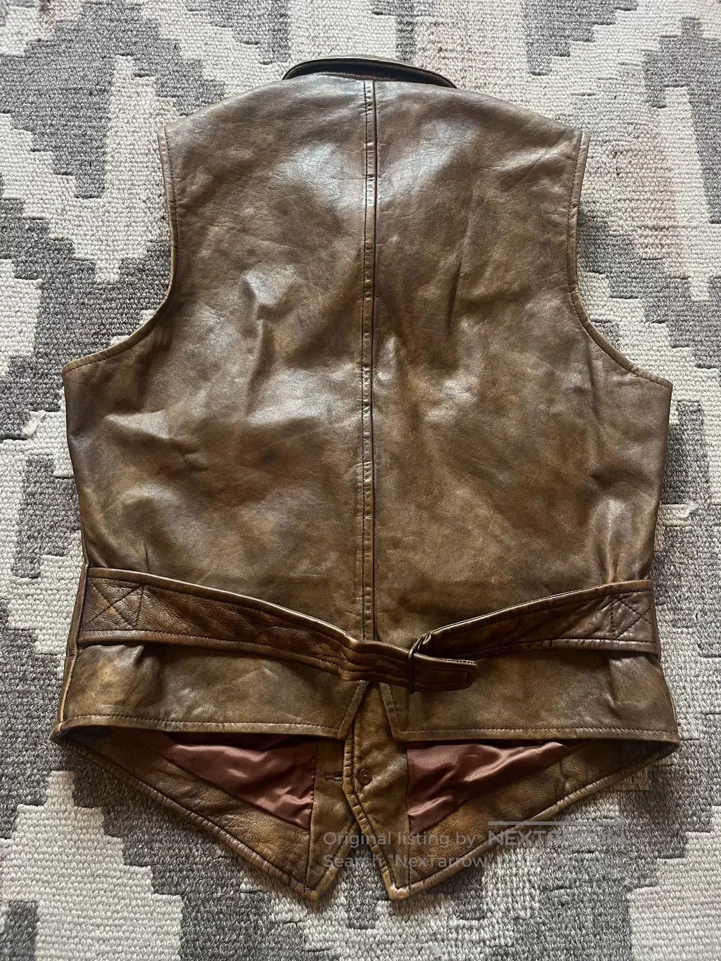 RRL Ralph Lauren Ralph Lauren Vintage Leather Hunting Vest. Size US M / EU 48-50 / 2 - 7 Thumbnail