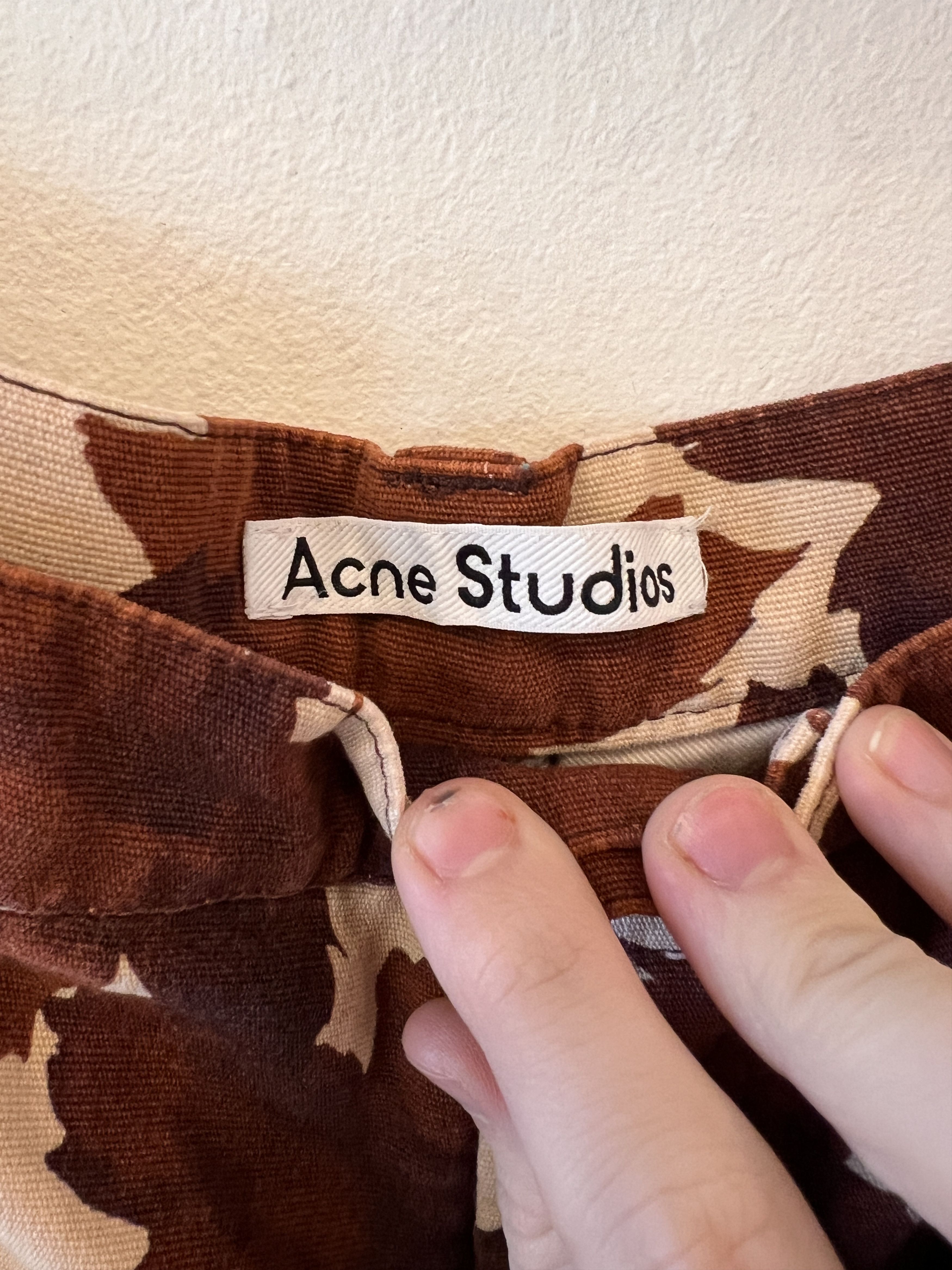 Acne Studios Brown leaves denim shorts Size US 32 / EU 48 - 5 Thumbnail