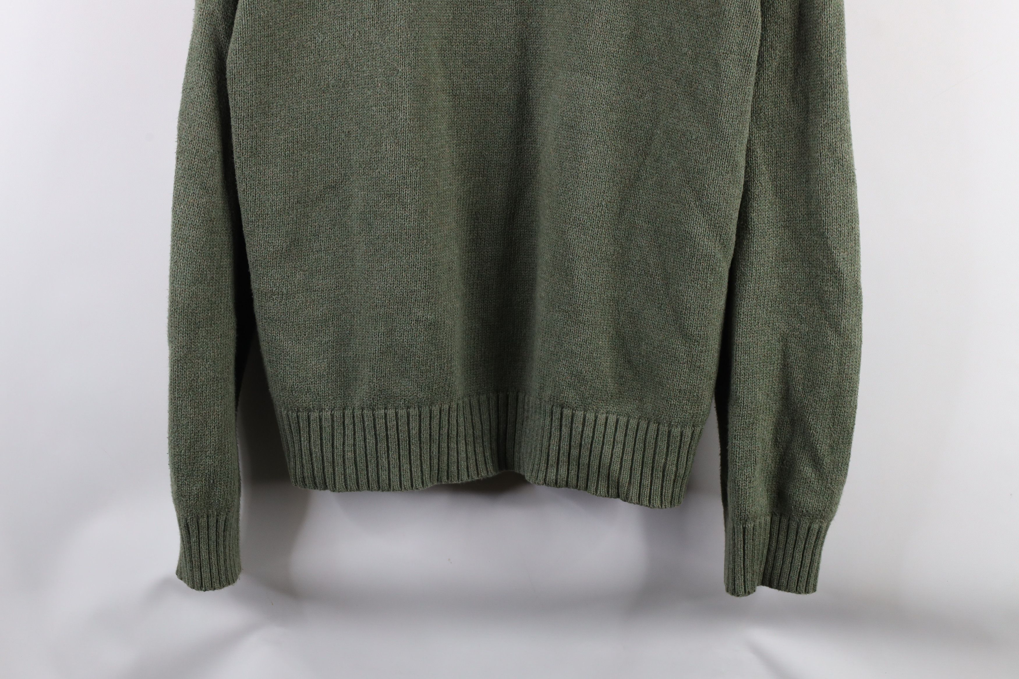 Ralph Lauren × Vintage Vintage Ralph Lauren Knit Half Zip Pullover Sweater Green Size US L / EU 52-54 / 3 - 3 Thumbnail