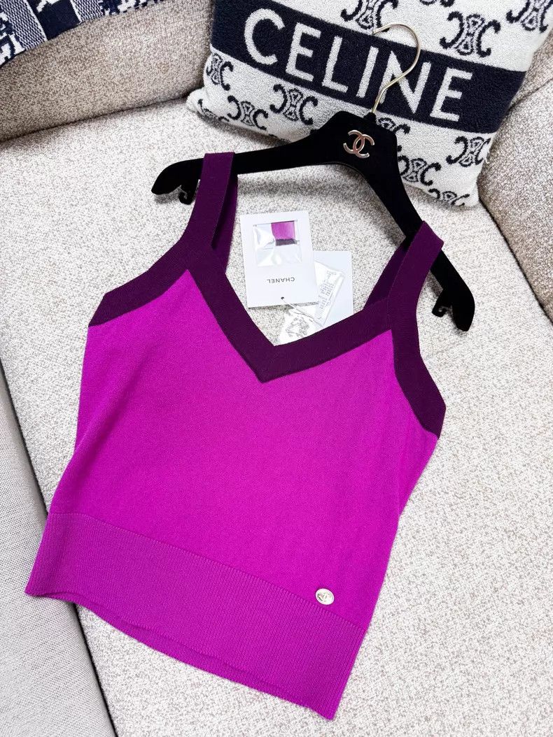 Chanel Chanel 20A Kangpeng Street Show Purple Cashmere Suspender Size XS / US 0-2 / IT 36-38 - 2 Thumbnail