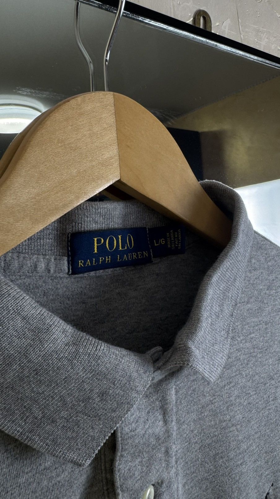 Polo Ralph Lauren Polo Ralph Lauren Iconic Grey Piqué Cotton Polo Shirt Size US L / EU 52-54 / 3 - 2 Thumbnail