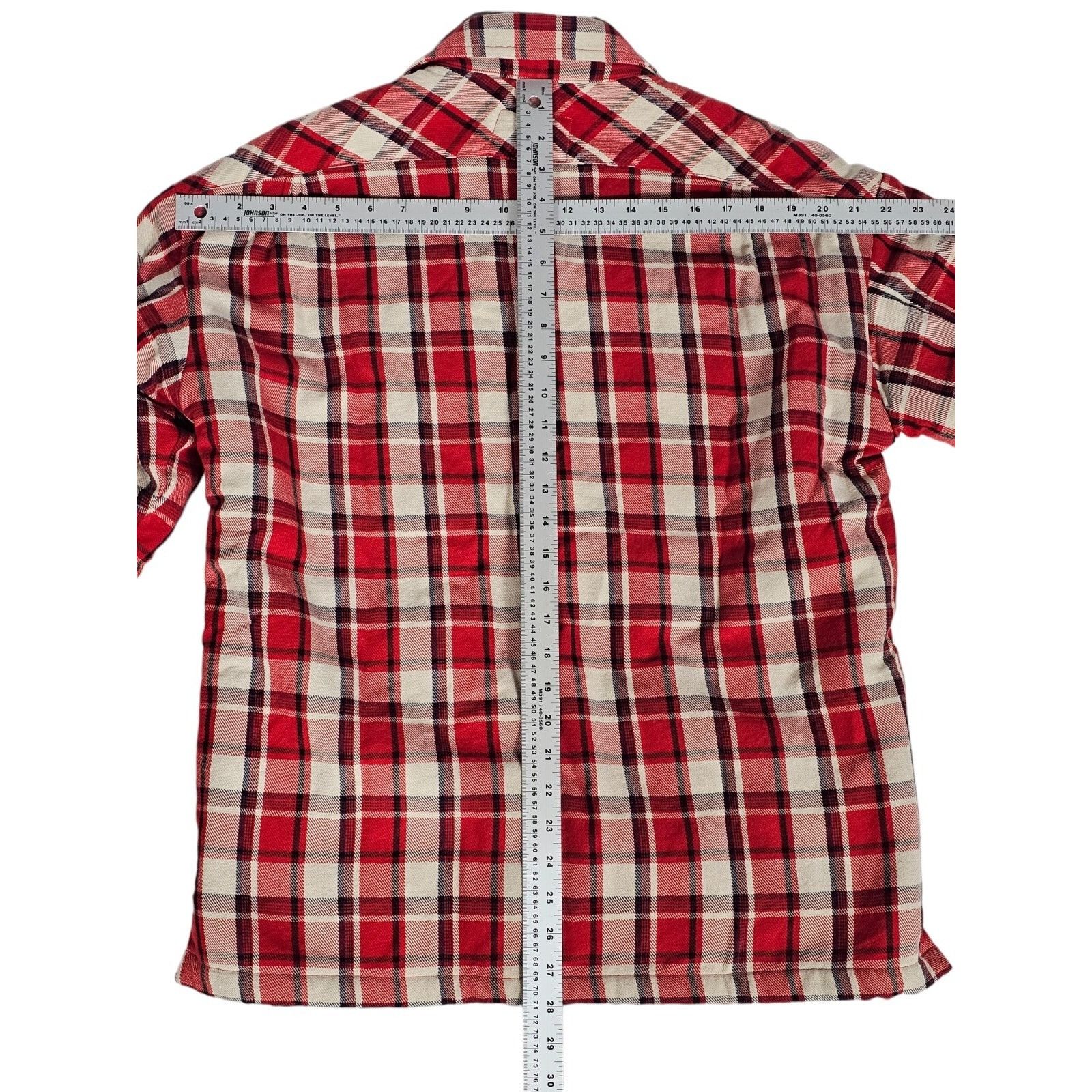 Greg Lauren Greg Lauren Red Plaid Sherpa Lined Boxy Shirt Size 1 Made i Size US S / EU 44-46 / 1 - 5 Thumbnail