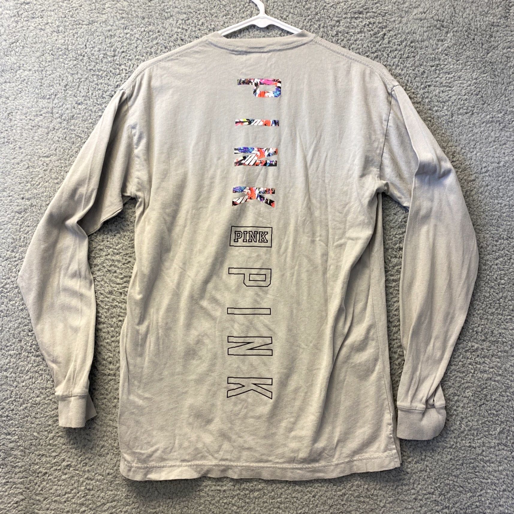Pinko PINK Victoria's Secret Shirt Long Sleeve Women XS Gray T-Shirt 39-7 All Seasons Casual Size XS / US 0-2 / IT 36-38 - 7 Thumbnail