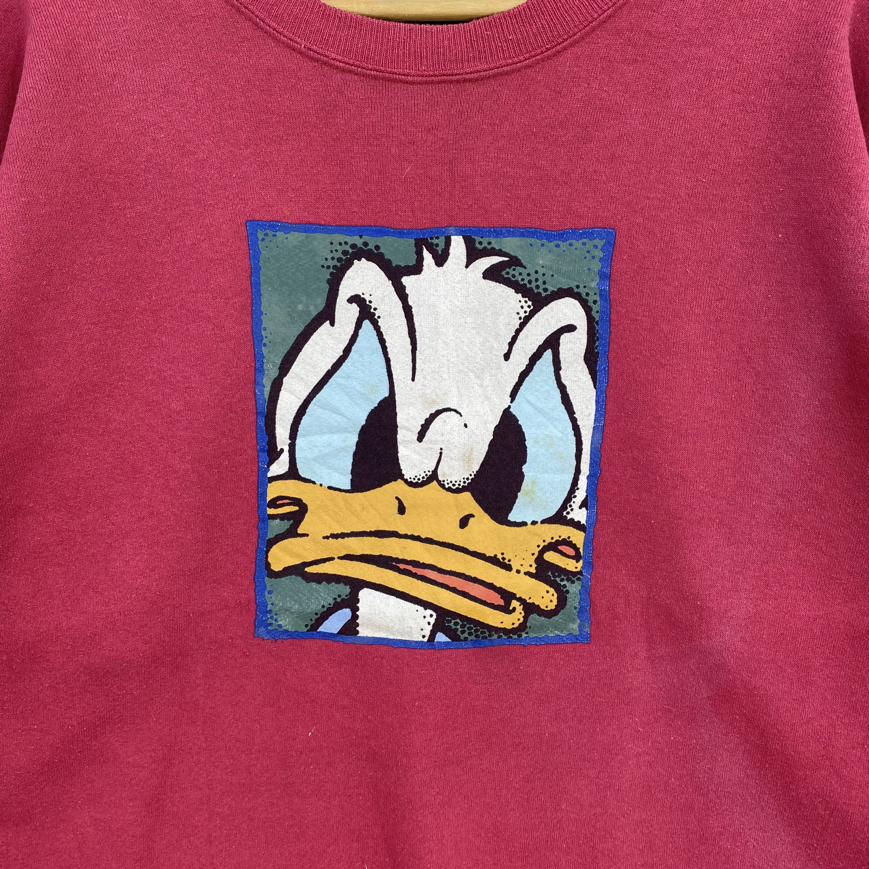 Disney Vintage 90s Disney Donald Duck Sweatshirt Pullover Jumper Size US M / EU 48-50 / 2 - 4 Thumbnail
