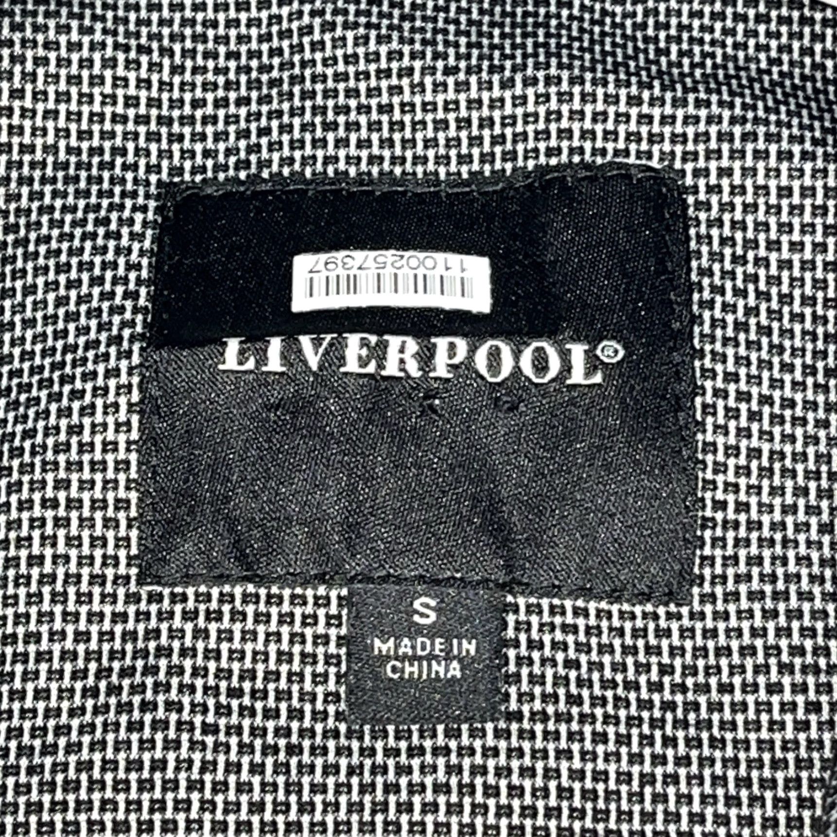 Vintage Liverpool Blazer Women Open Front Knit Jacket S Black Geometric Geometric Pattern Vintage? No Size S / US 4 / IT 40 - 2 Thumbnail
