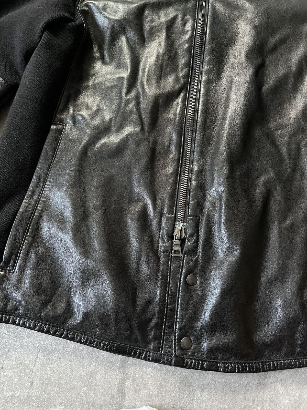 Prada Prada 2000s hybrid leather wool jacket black vintage Size US M / EU 48-50 / 2 - 6 Thumbnail