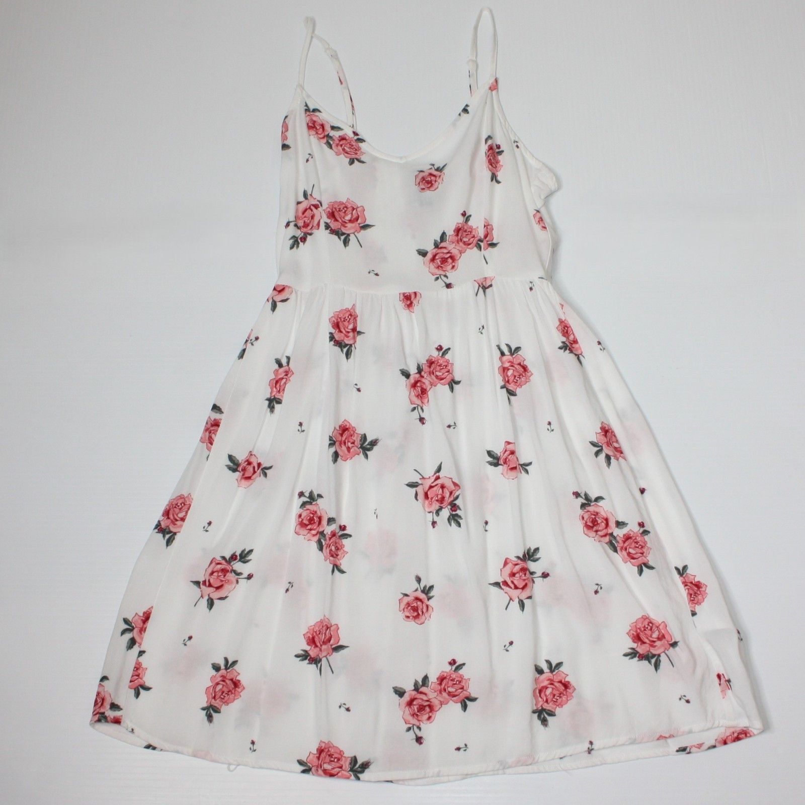 H&M White Floral Sleeveless Sundress with Roses in size US 0 Size XS / US 0-2 / IT 36-38 - 7 Thumbnail