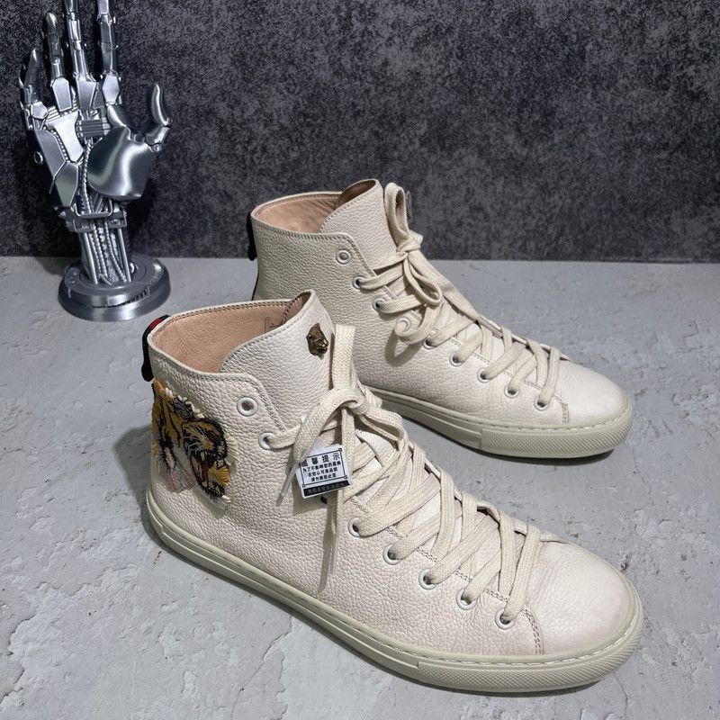 Gucci Gucci High-Top Leather Sneakers for Men Size US 8.5 / EU 41-42 - 3 Thumbnail