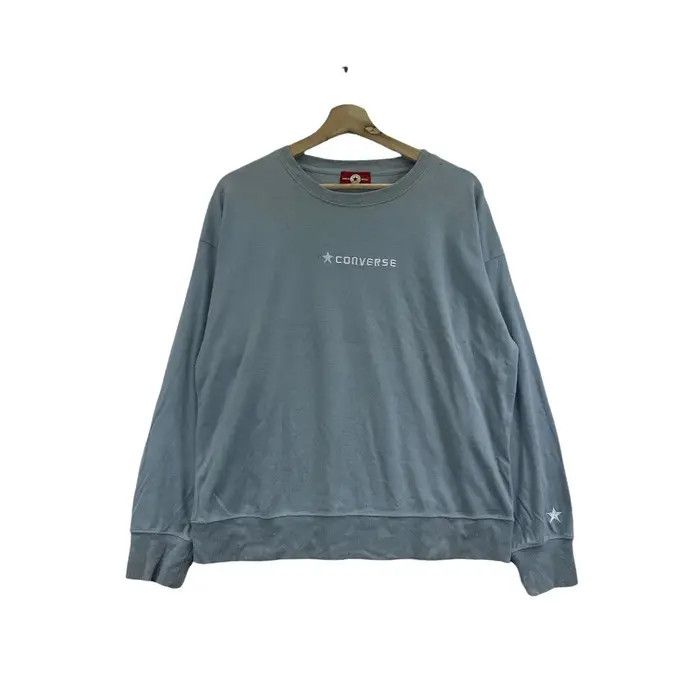 Converse Vtg 90’ CONVERSE ALL STAR Center Logo Blue Sweater Size US L / EU 52-54 / 3 - 1 Thumbnail