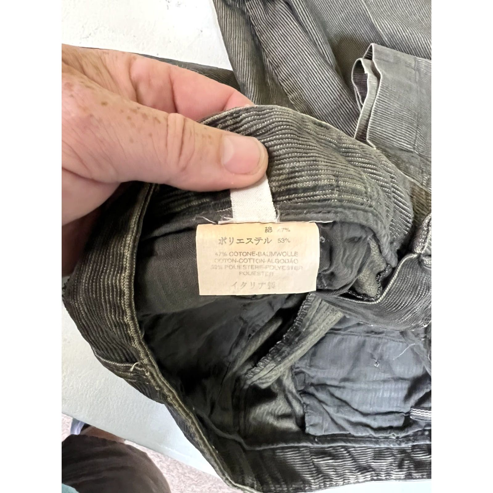 Mason's Mason's Jeans Pants Mens 35 x 31 Green Corduroy Casual Straight Leg Italy Made Chino 90s Mens Size US 35 - 6 Thumbnail