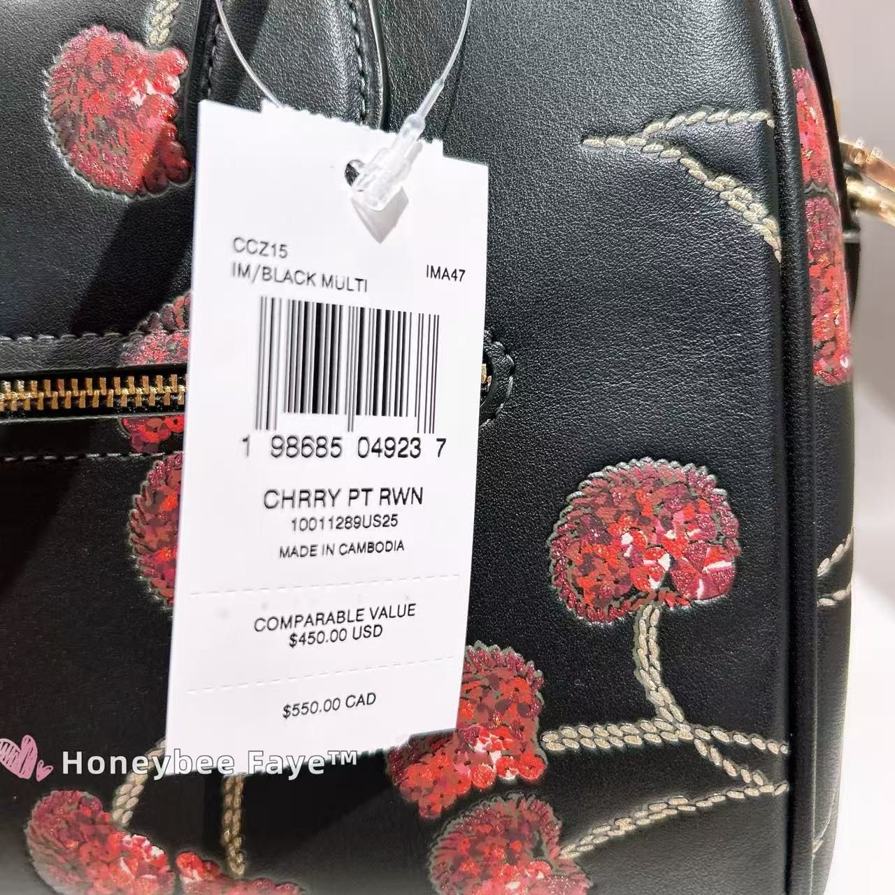 Coach Rowan Satchel Bag With Cherry Print CCZ15 Size ONE SIZE - 3 Thumbnail