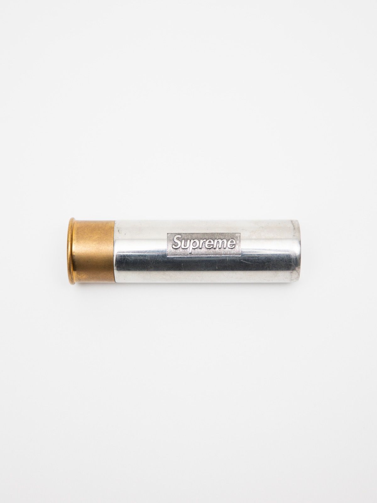 Pre-owned Supreme Shotgun Shell Cartridge Flask In Silver