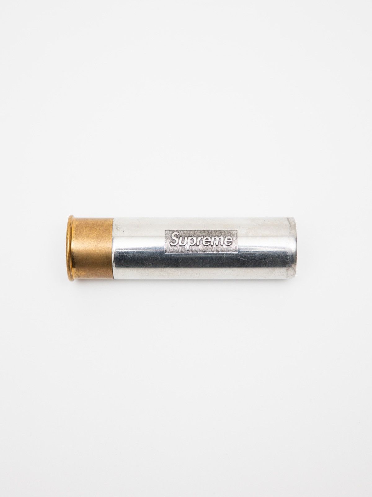 image of Supreme Shotgun Shell Cartridge Flask in Silver, Men's