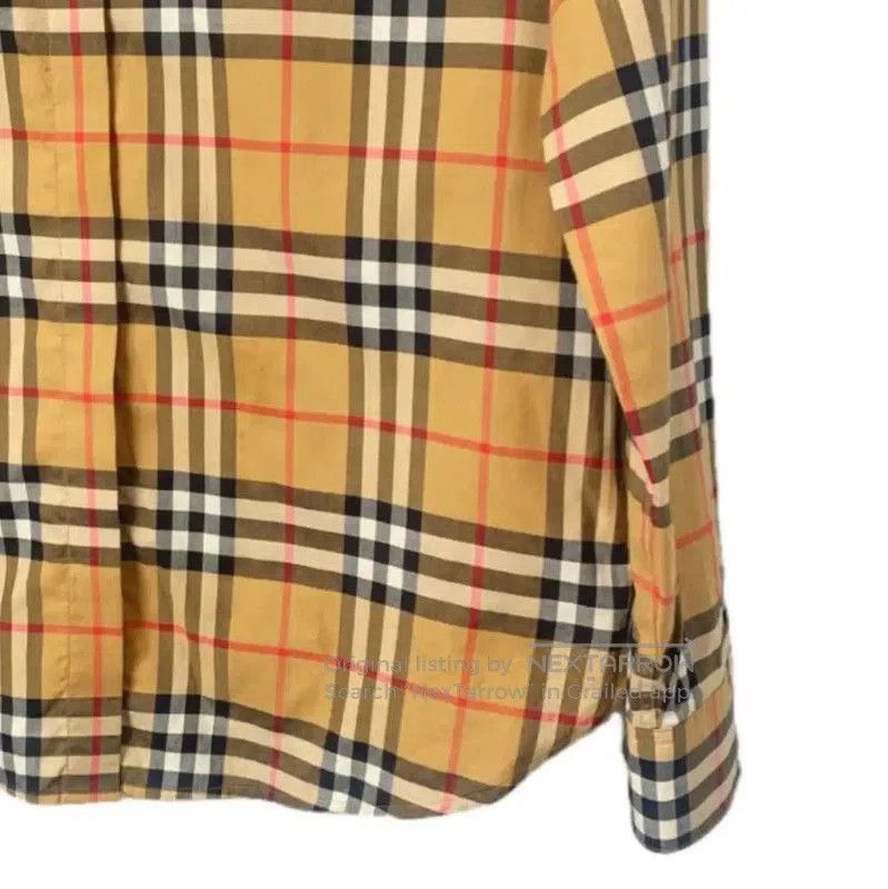 Burberry Burberry Brown Cotton Long Sleeve Cropped Shirt. Size S / US 4 / IT 40 - 5 Thumbnail