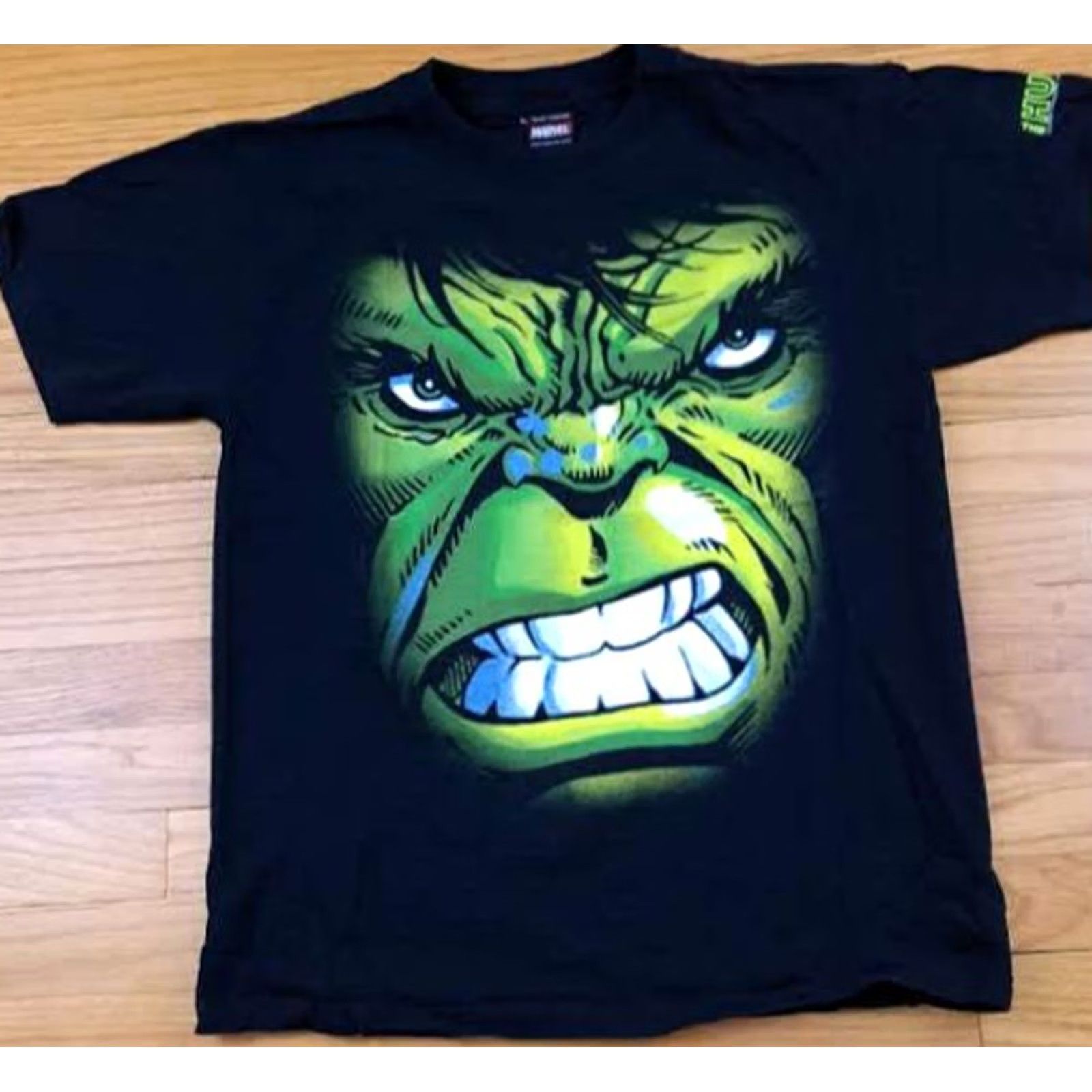 Vintage VINTAGE Pre- Owned Incredible Hulk Marvel Medium Mad Engine T-Shirt Mens Black M Graphic Incredible Hulk Print Short Sleeve Comics Shirt Size US M / EU 48-50 / 2 - 2 Thumbnail