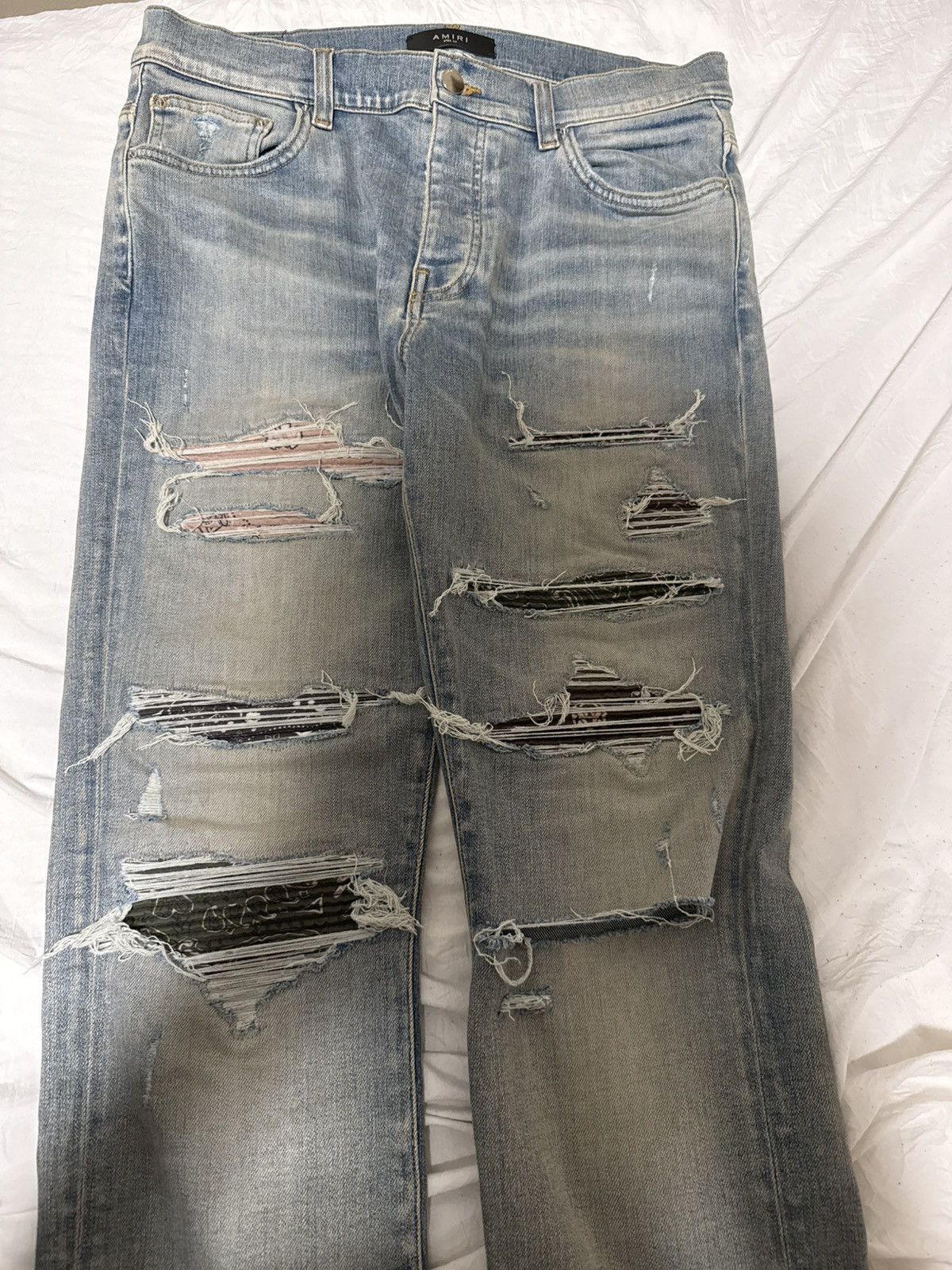 Amiri Amiri thrasher ripped camo patches skinny Size US 32 / EU 48 - 6 Thumbnail