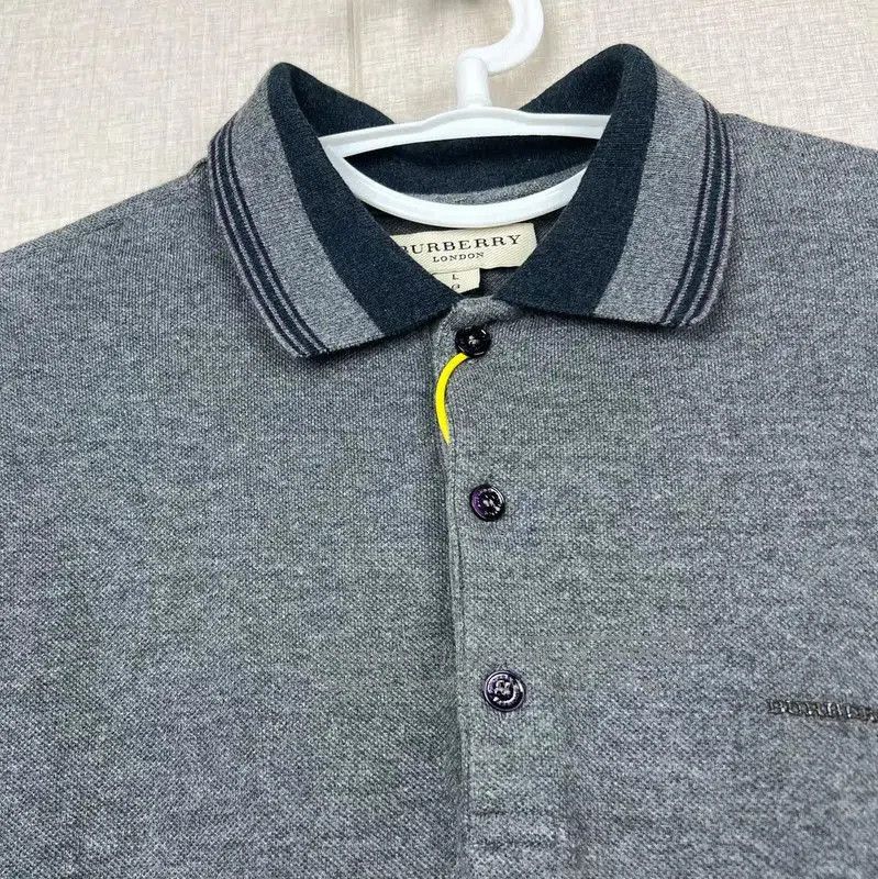 Burberry Burberry Men's Dark Gray Cotton Polo Shirt. Size US L / EU 52-54 / 3 - 3 Thumbnail