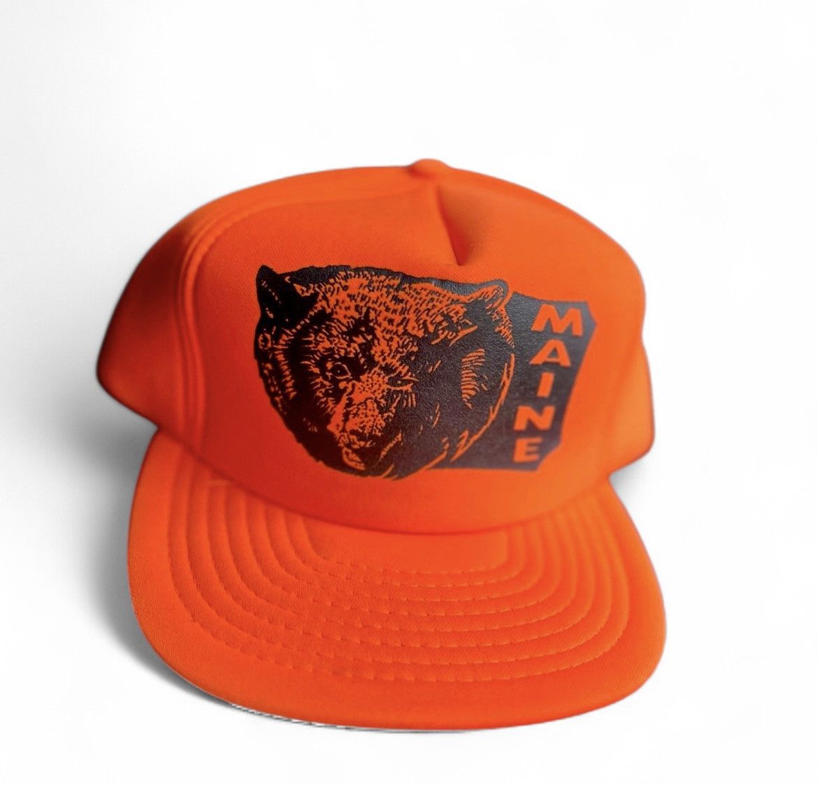 Other 1990 Orange and black hunting SnapBack Maine trucker Cap Size ONE SIZE - 1 Thumbnail