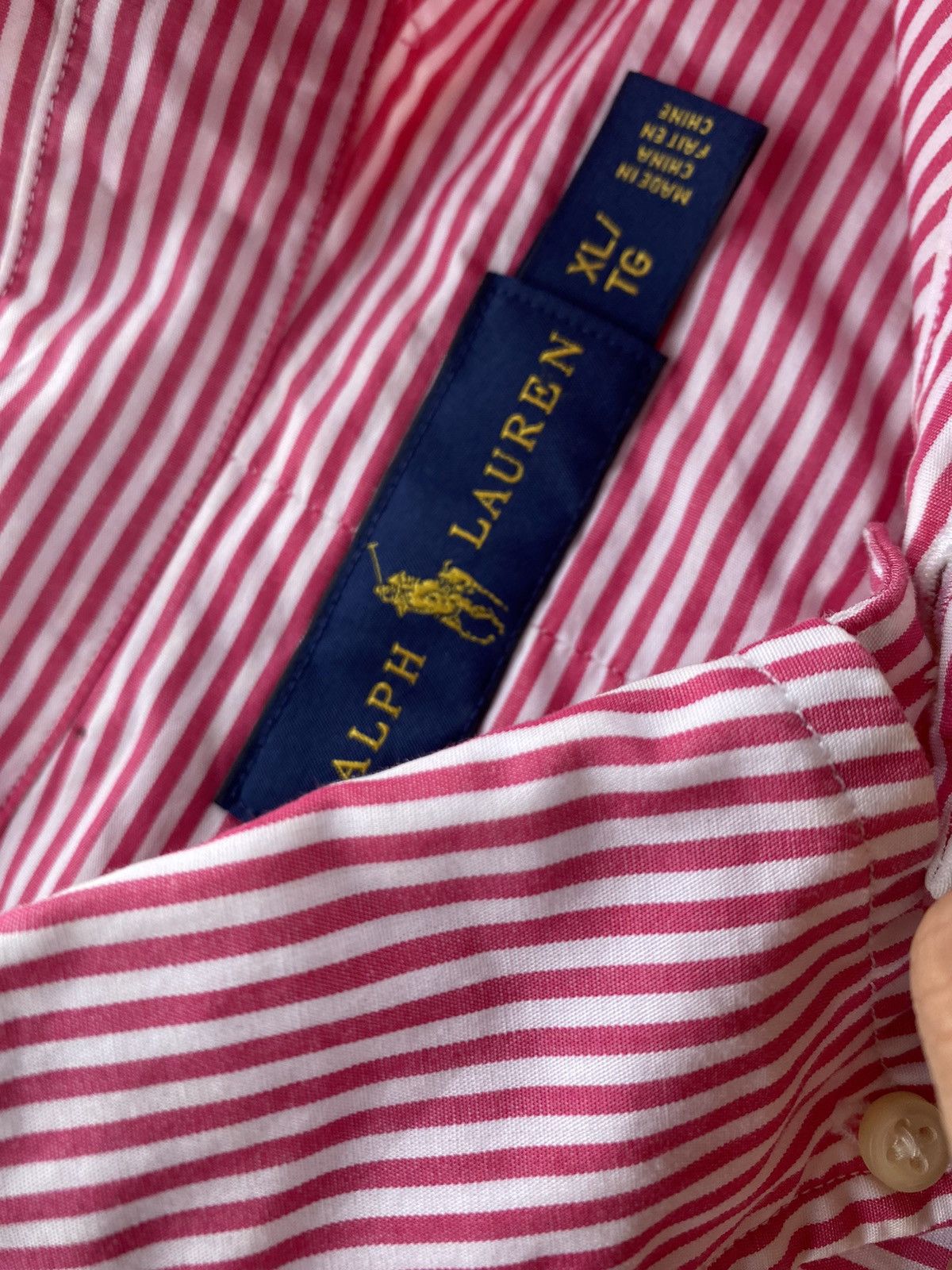 Polo Ralph Lauren Polo Ralph Lauren Pink Stripe Long Sleeved Button Up Shirt Size XL / US 12-14 / IT 48-50 - 2 Thumbnail