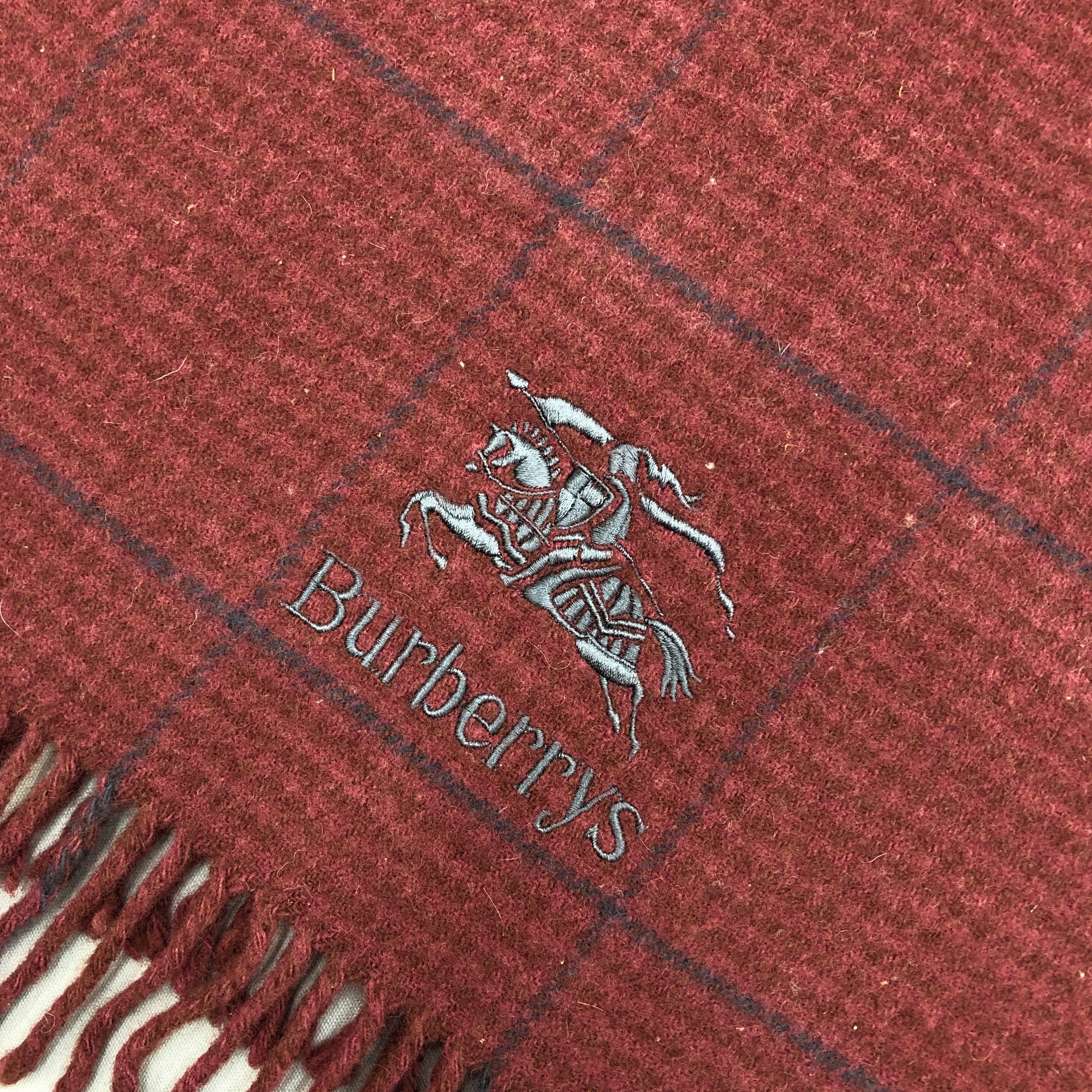 Burberry Vintage Burberrys Scarf Muffler Wool Stole Wraps Scarves Size ONE SIZE - 6 Thumbnail