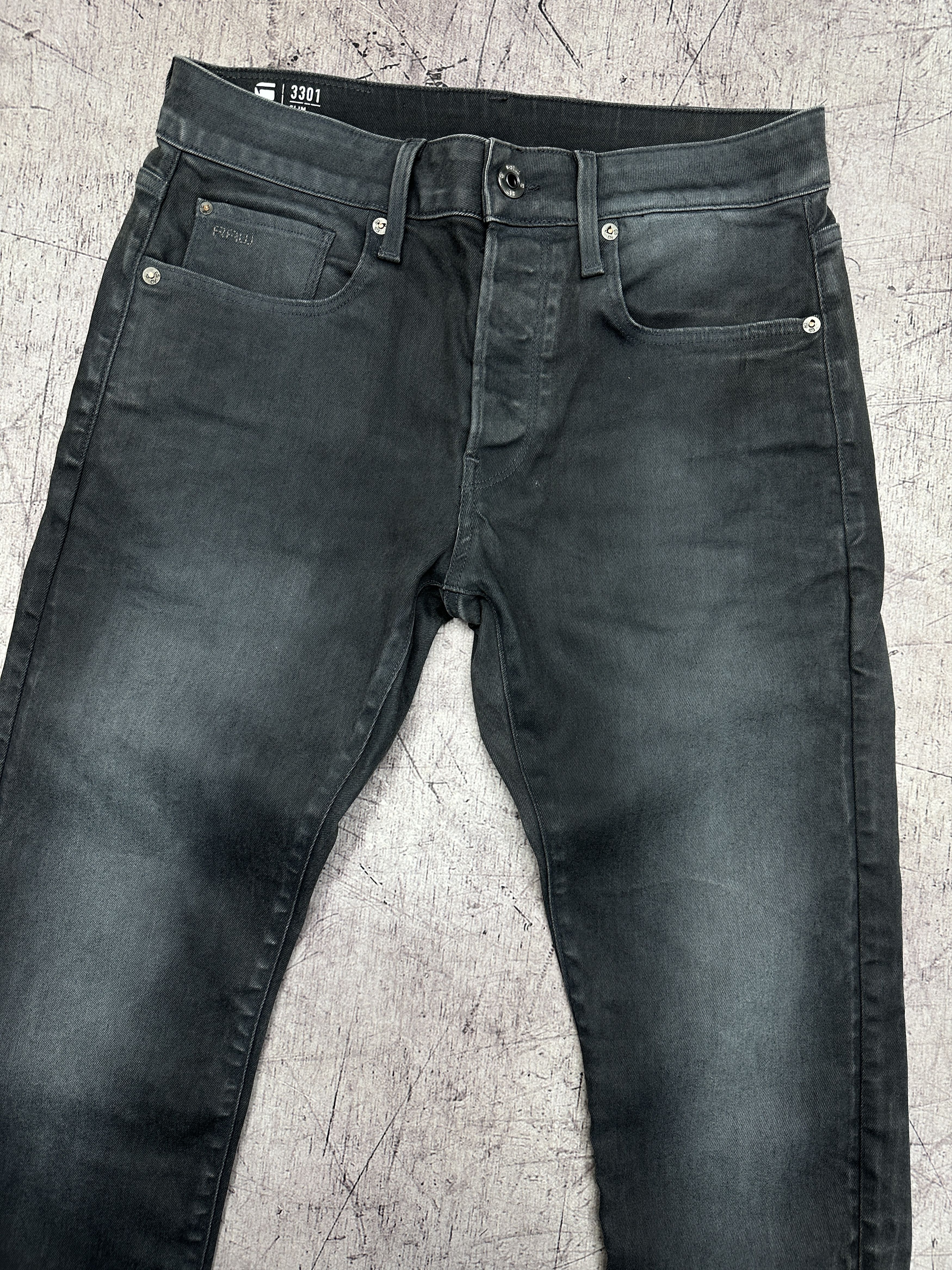 G-Star G Star Raw Mens 3301 Slim Denim Pants Jeans Size US 30 / EU 46 - 2 Thumbnail