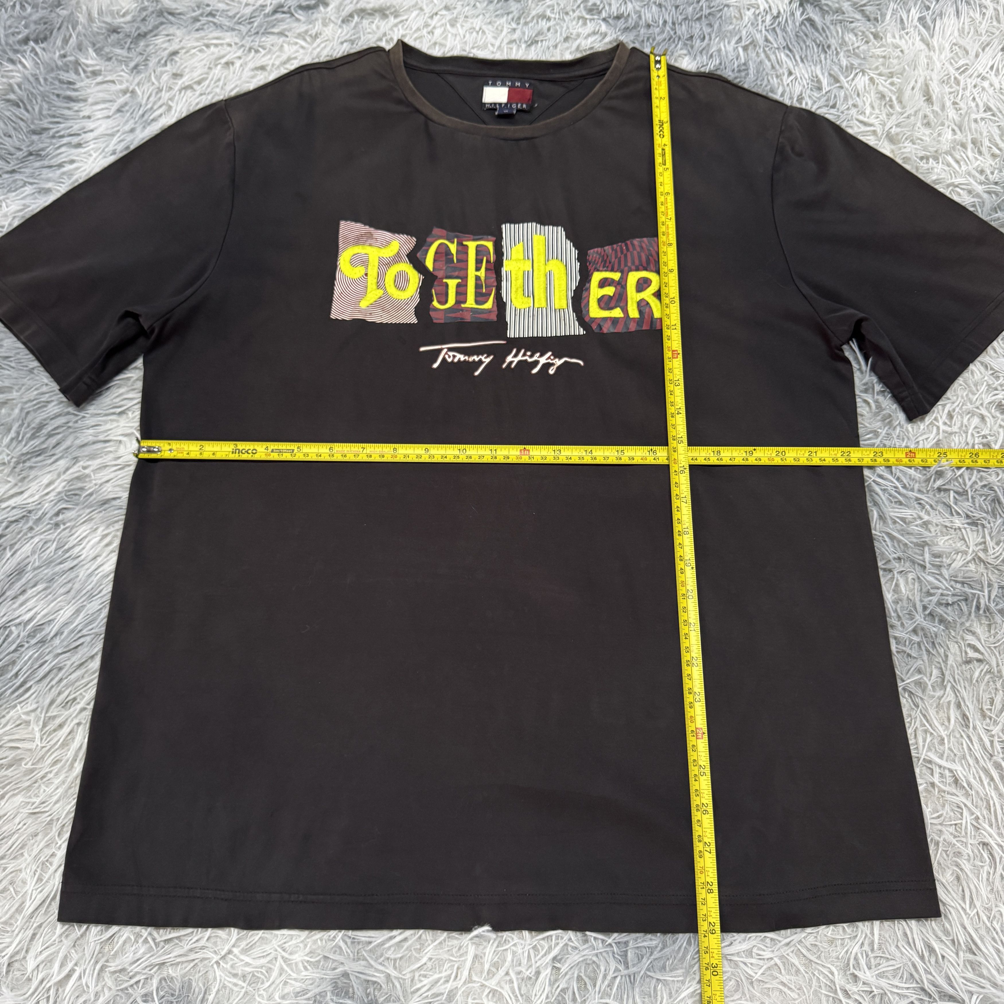Tommy Hilfiger Rare Tommy Hilfiger "TOGETHER" Sunfaded Tshirt Size US XL / EU 56 / 4 - 5 Thumbnail