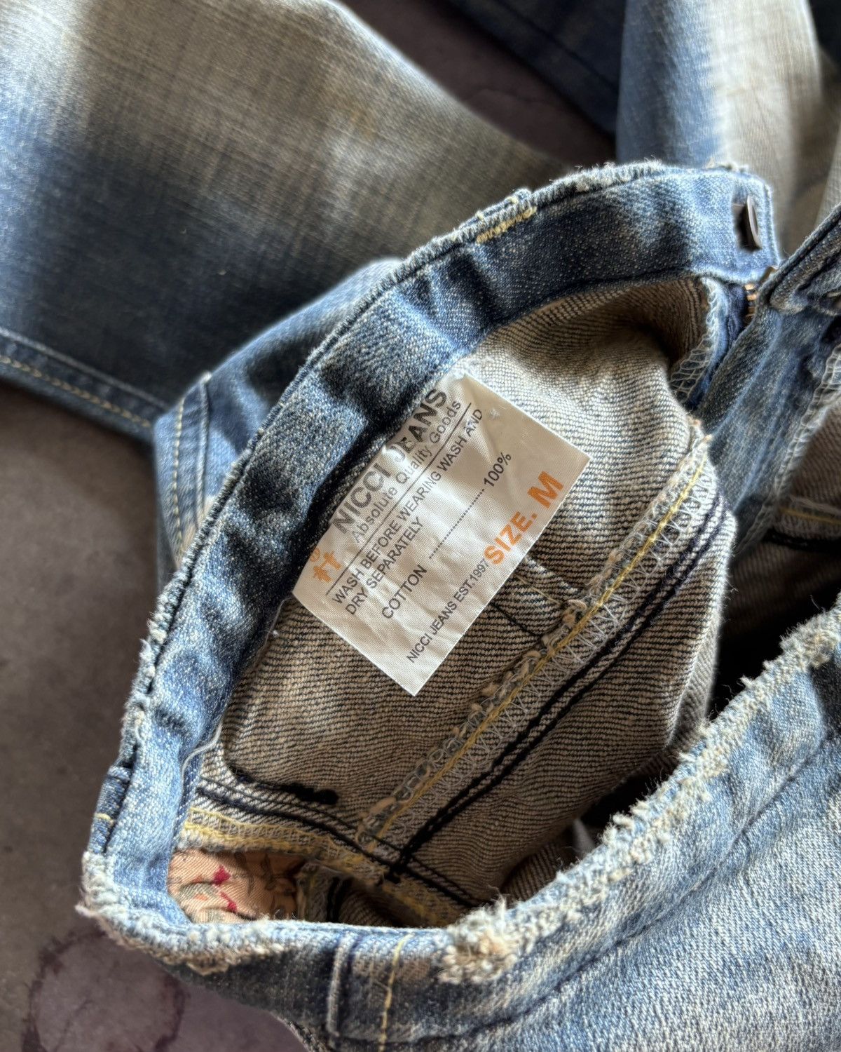 If Six Was Nine × Japanese Brand × Le Grande Bleu (L.G.B.) 2000s Nicci Jeans Mud Washed Blue Denim Pants Size US 30 / EU 46 - 5 Thumbnail