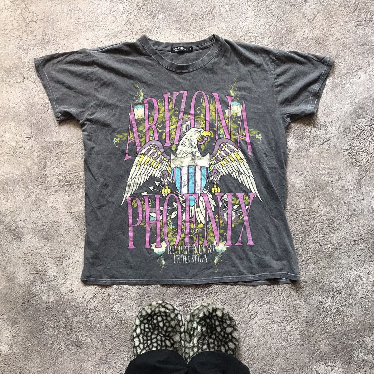 Vintage Vintage Y2K Sun Faded Graphic Tee Band Rave Aesthetic Small Size US S / EU 44-46 / 1 - 1 Thumbnail