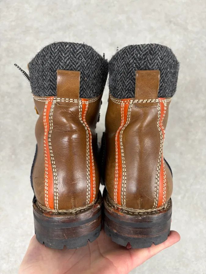 Dsquared2 Dsquared2 Shearling Brown Leather Hiking Boots Size US 10.5 / EU 43-44 - 7 Thumbnail