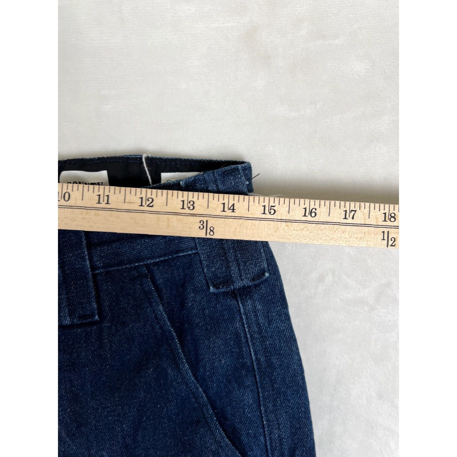 Vintage VINTAGE County FB Jeans Mens 30x32 Blue Denim Straight Pants 90s Distressed Pockets Frayed Hems Size US 30 / EU 46 - 5 Thumbnail