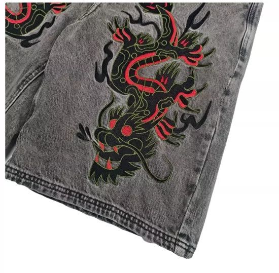 Ninth Hall Ninth Hall Waylay Dragon Grey Wash Denim Shorts Size US 34 / EU 50 - 6 Thumbnail