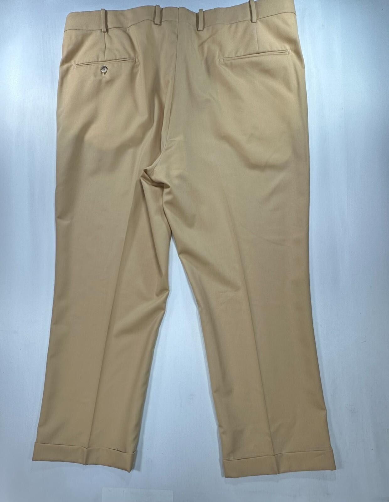 Tom James Tom James Royal Classic Dress Pants Mustard Yellow Men 40/28 Size US 40 / EU 56 - 2 Thumbnail