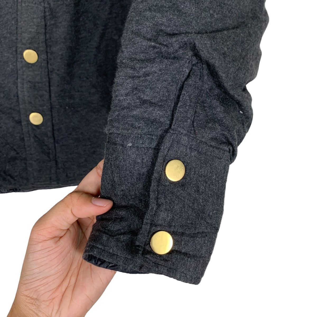 I Love Hand Jam Skulls Big Logo Button Jacket #1022-C46