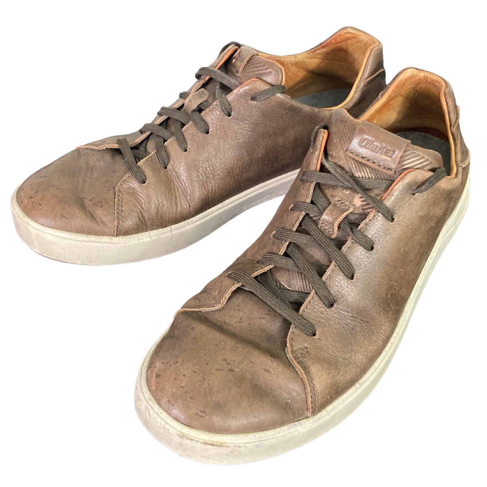 Olukai OluKai Lae'ahi Li'ili Men's Leather Sneakers Brown 10.5 Size US 10.5 / EU 43-44 - 1 Thumbnail