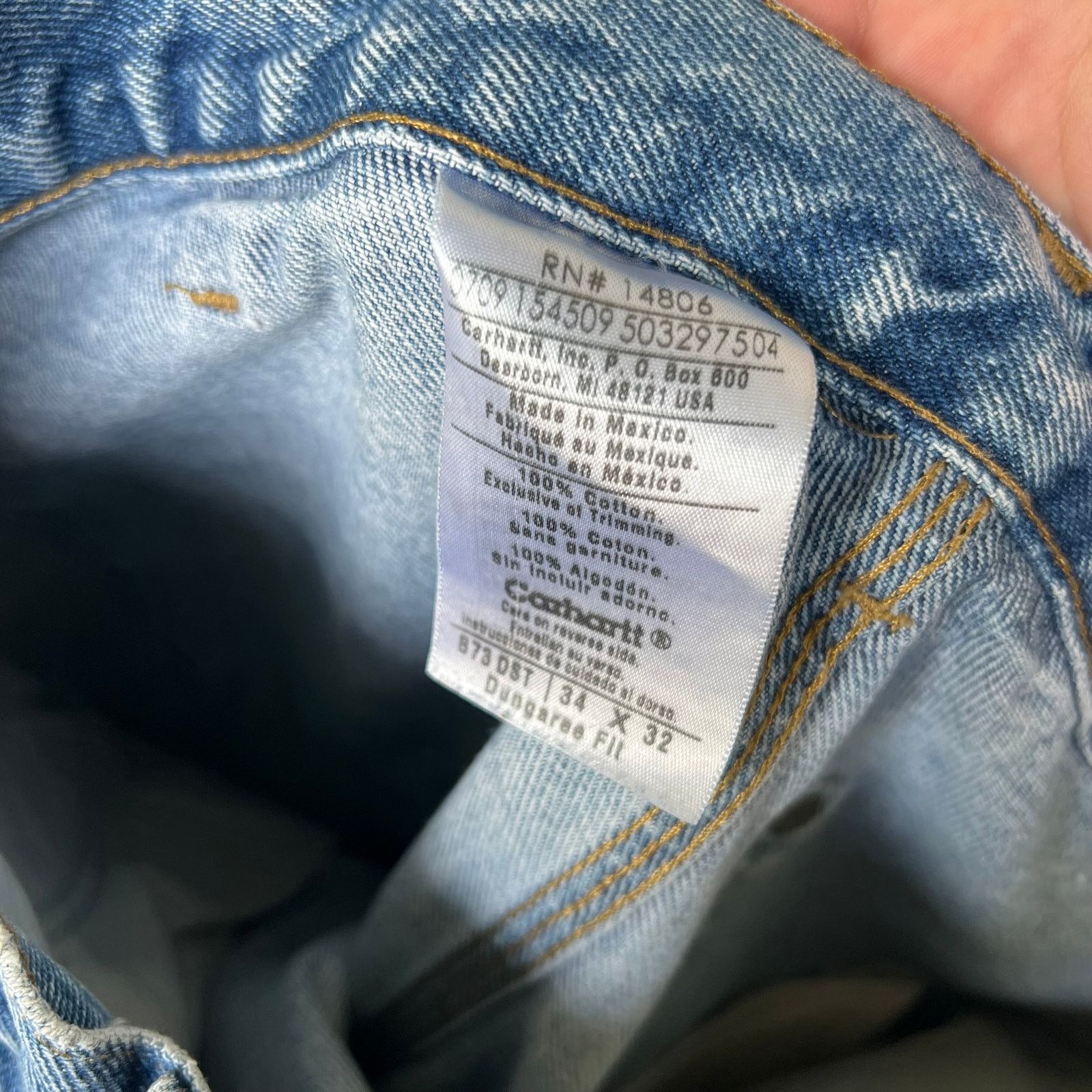 Carhartt × Vintage Carhartt blue denim jeans double knee work carpenter pants Size US 32 / EU 48 - 6 Thumbnail