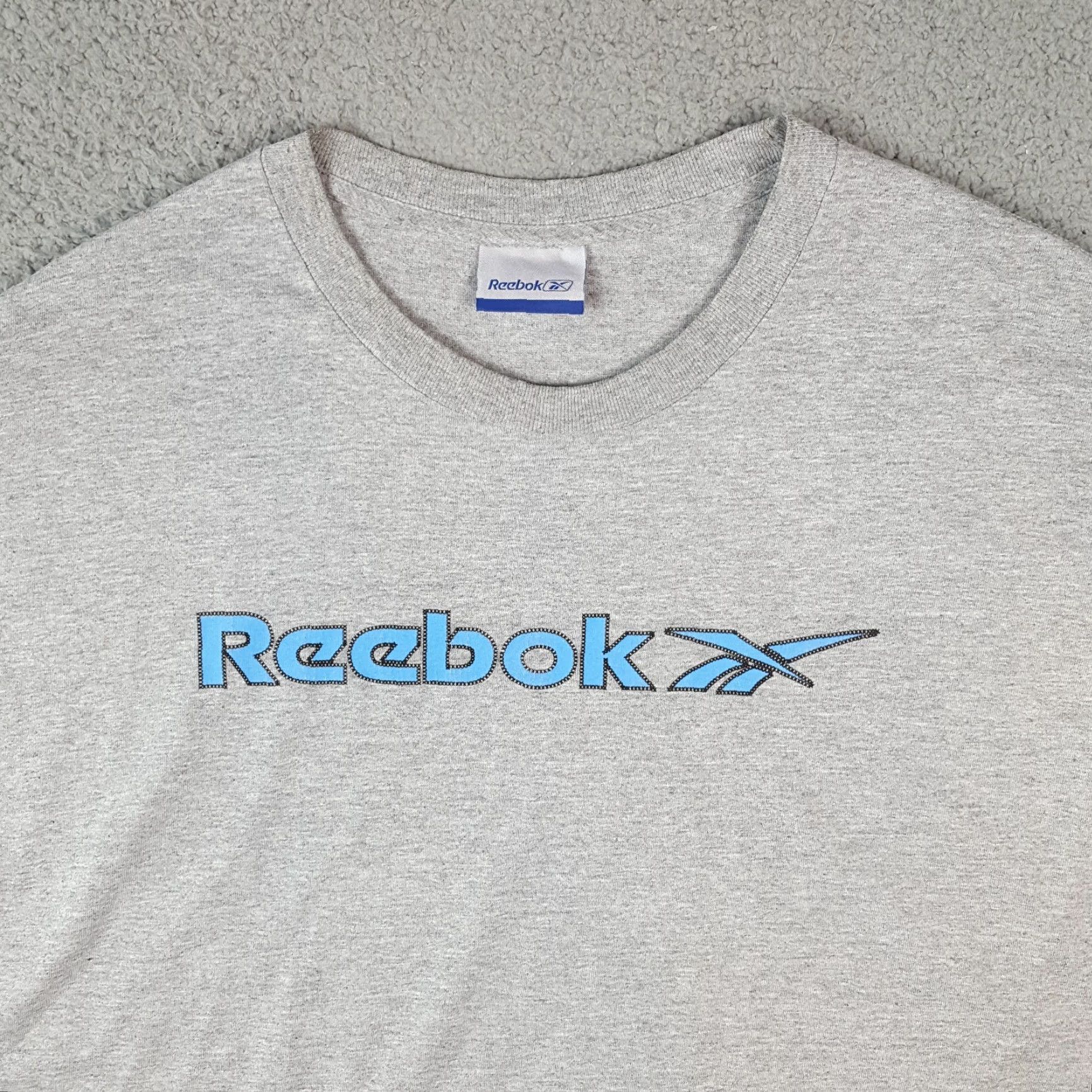 Reebok Vintage Reebok 90s Heather Gray Logo T-Shirt Men XL Short Sleeve Retro Athletic Sports Size US XL / EU 56 / 4 - 2 Thumbnail