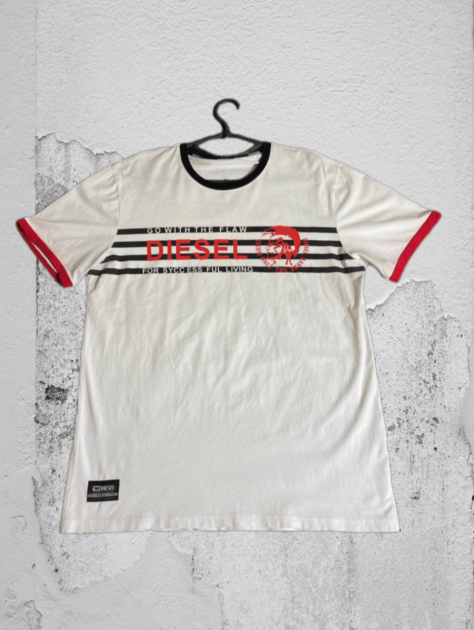 Diesel 90s Central Swoosh Vintage Y2K Oversized Retro T-Shirt Size US M / EU 48-50 / 2 - 1 Thumbnail