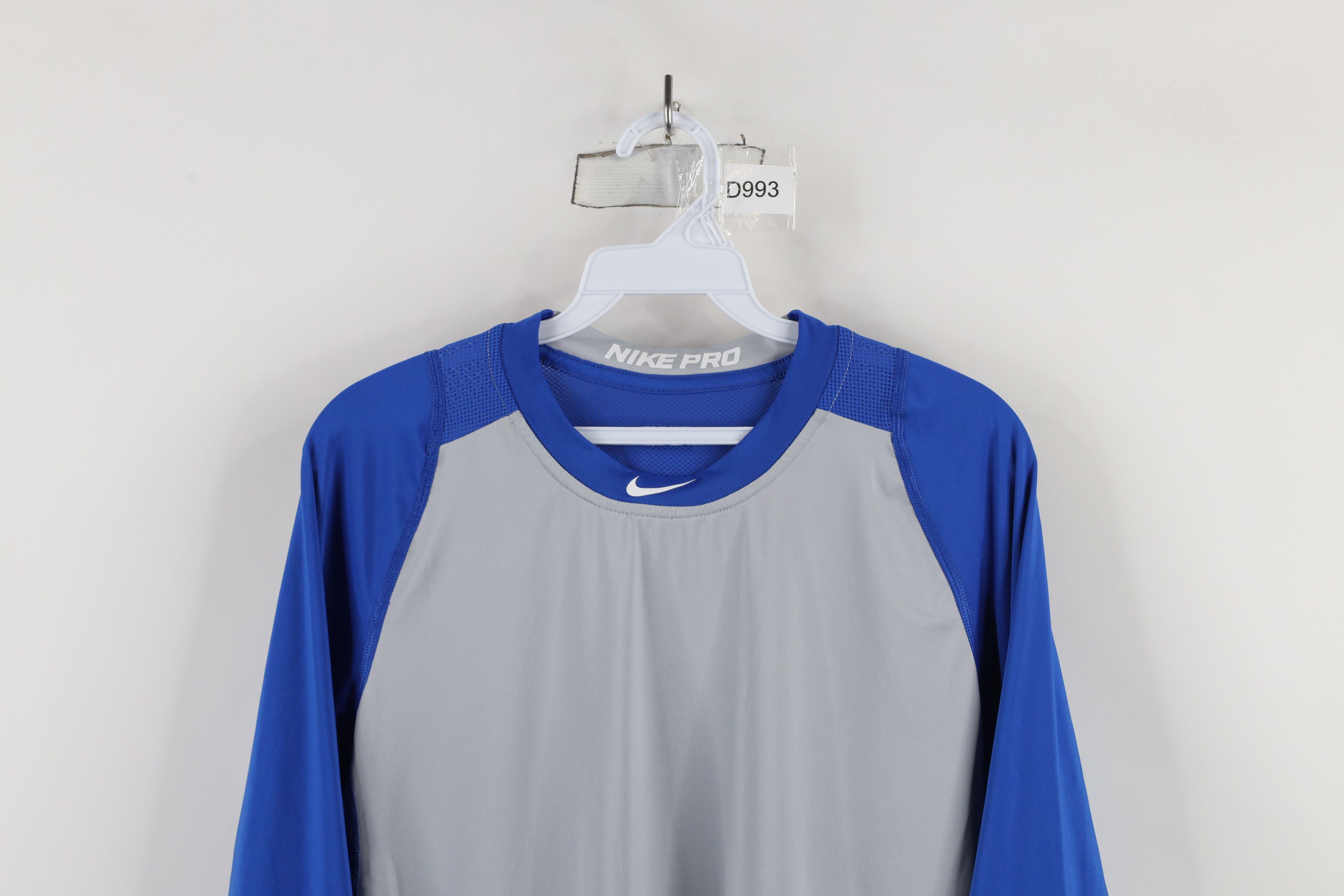 Nike × Vintage Nike Pro Scott Center Swoosh Baseball Raglan T-Shirt Gray Size US M / EU 48-50 / 2 - 2 Thumbnail