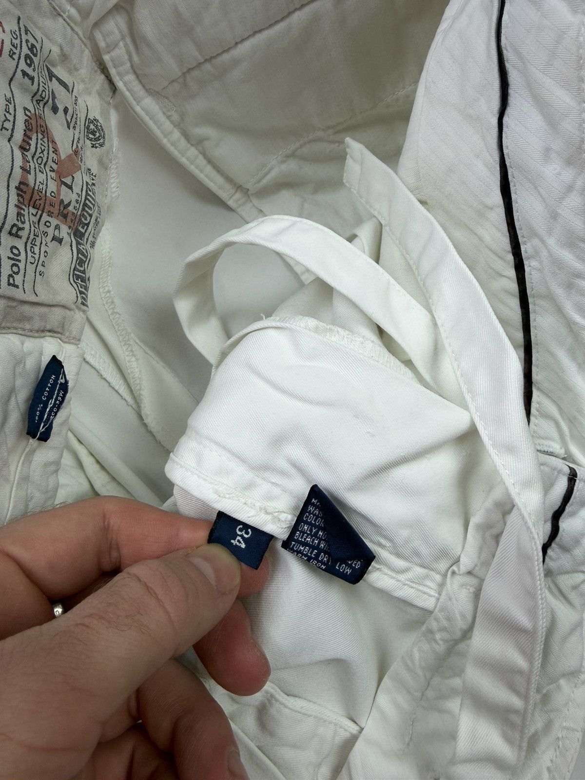 Polo Ralph Lauren VTG Style Polo Ralph Lauren Boxing Club Shorts White Size US 34 / EU 50 - 12 Thumbnail