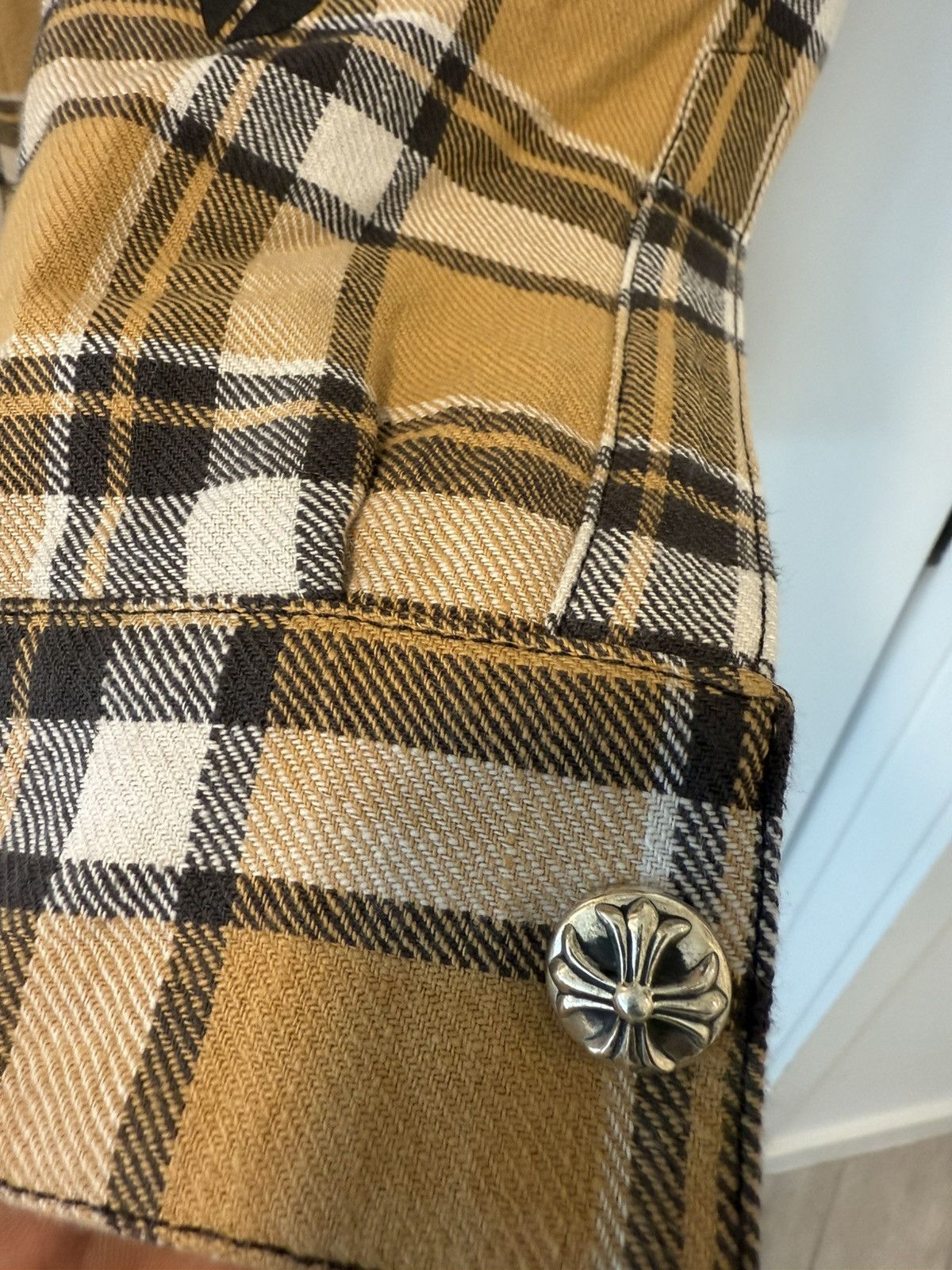 Chrome Hearts YELLOW PLAID FLANNEL Size US XXL / EU 58 / 5 - 3 Thumbnail