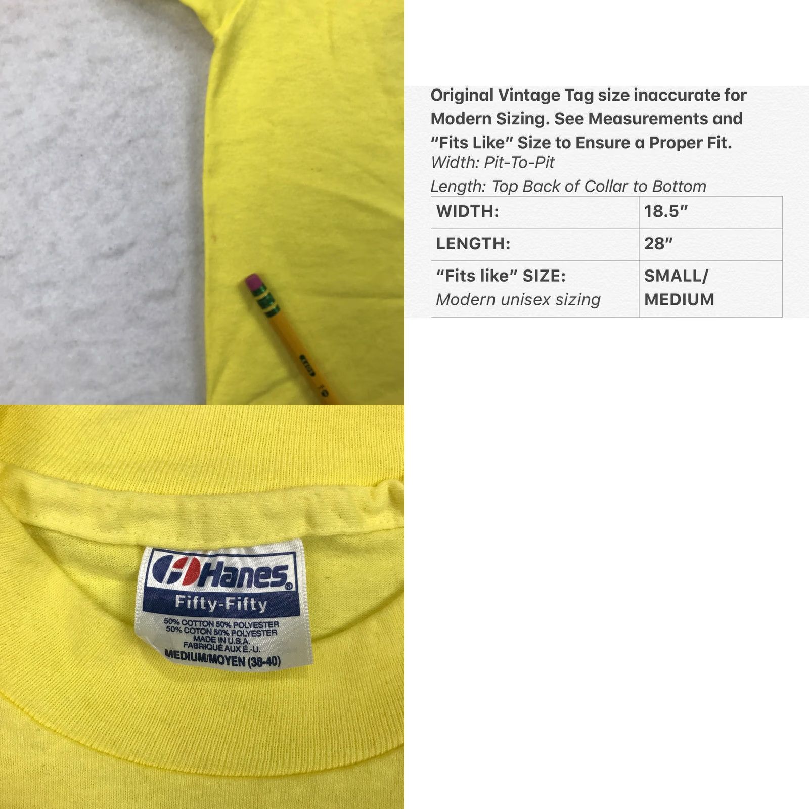Hanes VINTAGE STAR TREK TEN FORWARD T-Shirt Mens Small Yellow 90s 80s Hanes Cotton Blend Holiday? Size US S / EU 44-46 / 1 - 8 Thumbnail