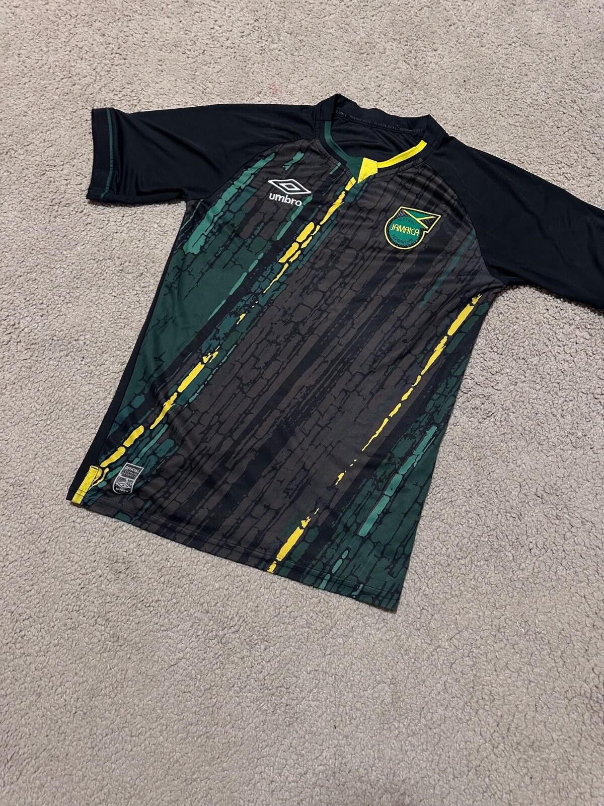 Umbro 2021/22 Jamaica AWAY Jersey Umbro Soccer Football Reggae Size US S / EU 44-46 / 1 - 2 Thumbnail