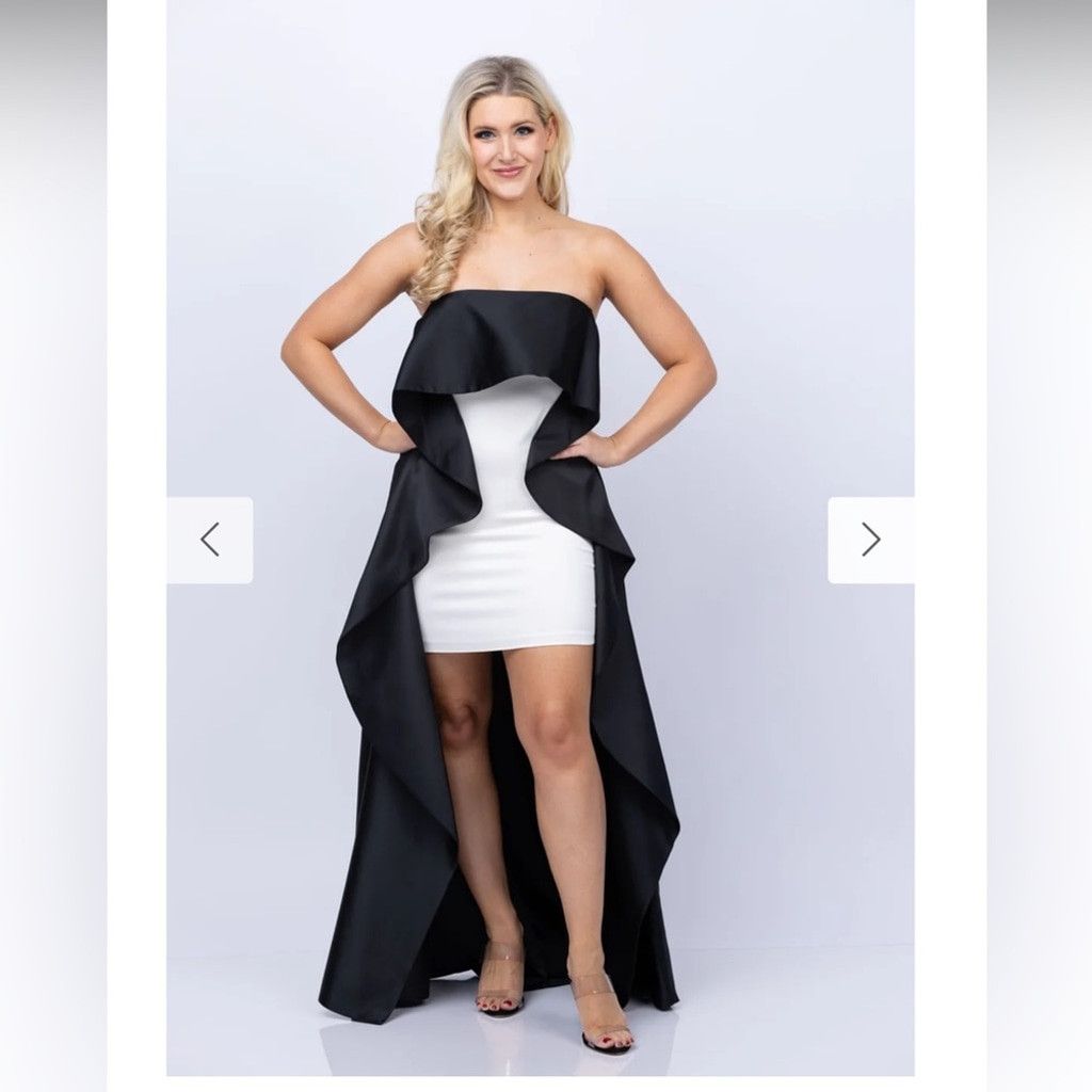 Alice + Olivia Alice + Olivia Theda Strapless Hi Lo Mini Dress, Size: 10 Size L / US 10 / IT 46 - 3 Thumbnail