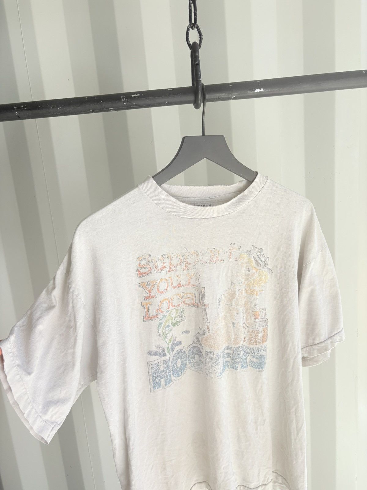 Vintage Vintage Fishing Hookers Faded Shirt Distressed Grunge Band Size US XL / EU 56 / 4 - 3 Thumbnail