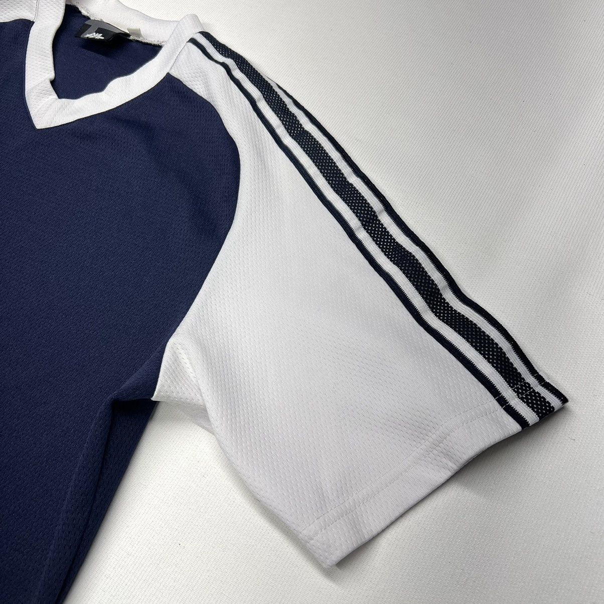 No Fear × Vintage VTG No Fear Jersey Shirt Blue White Short Sleeve Stripe Y2K Size US M / EU 48-50 / 2 - 3 Thumbnail