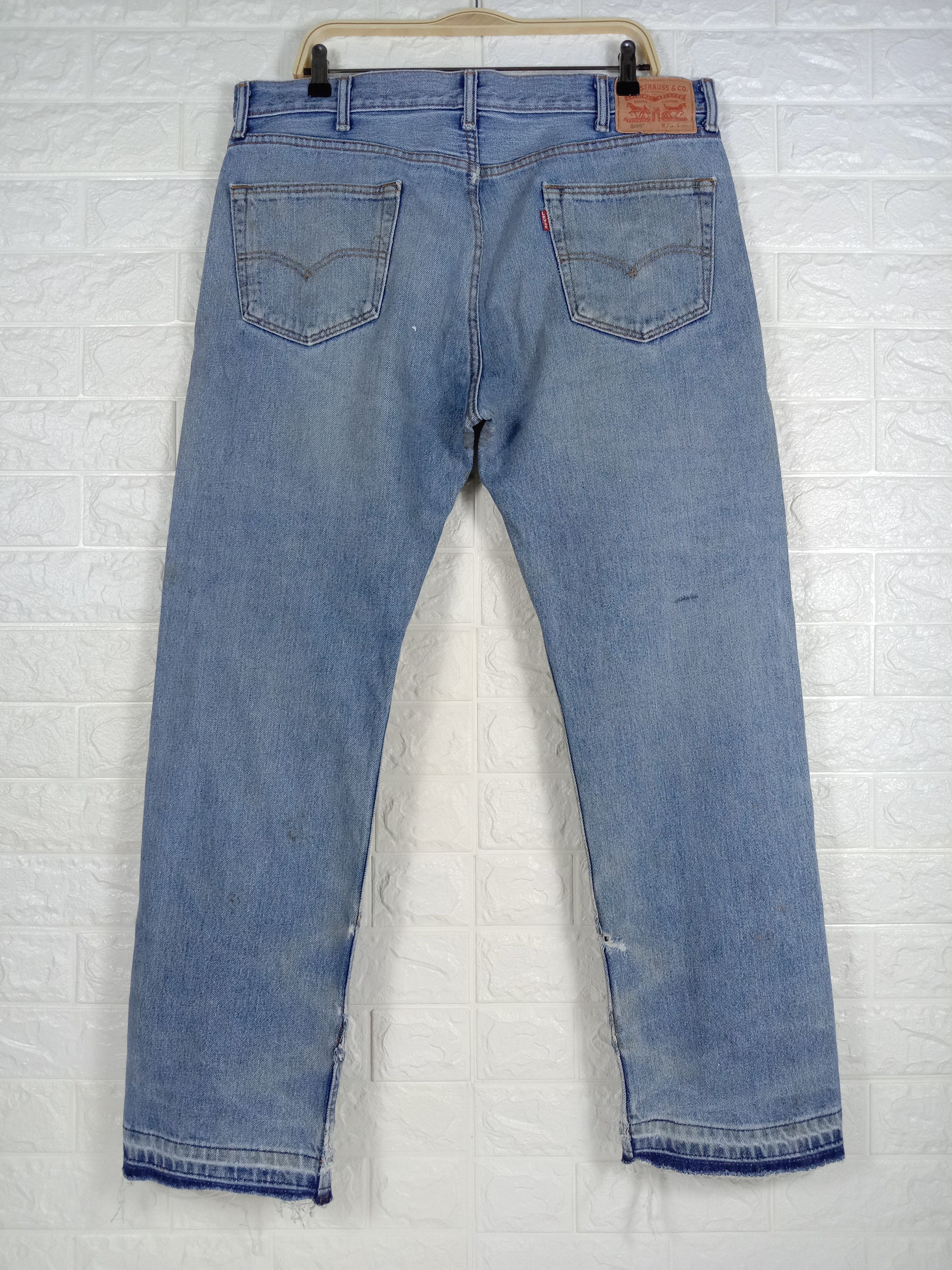 Levi's Vintage Levi's 505 Jeans Blue Wash Distressed Denim Size US 38 / EU 54 - 5 Thumbnail