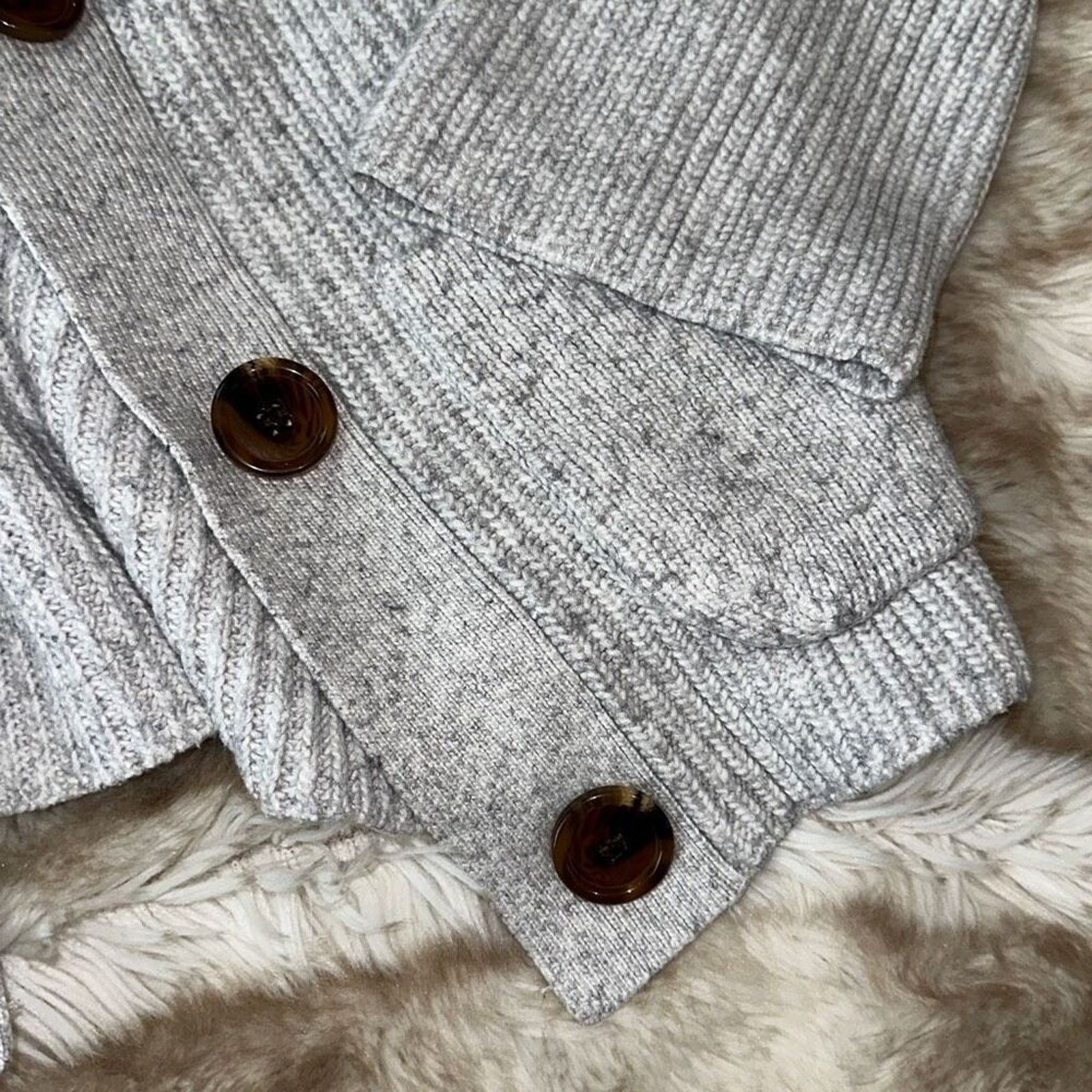 Other Design 365 Gray Knit Cardigan with Brown Buttons | Sz S Size S / US 4 / IT 40 - 5 Thumbnail